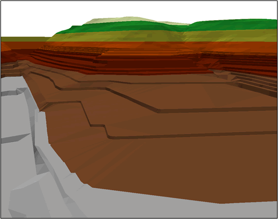 TIN of possible past terraces