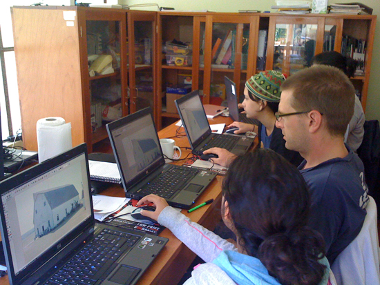 Students on one of the computer labs